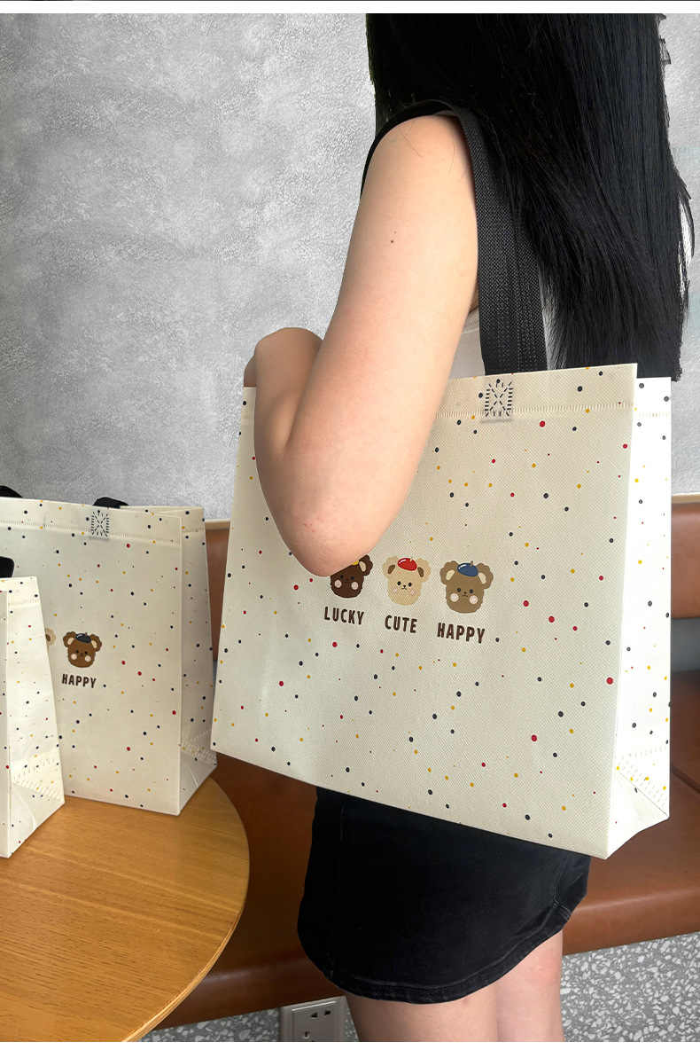 Cartoon Cute Bag Clothing Store Non Woven Handbags- YL-FP0007