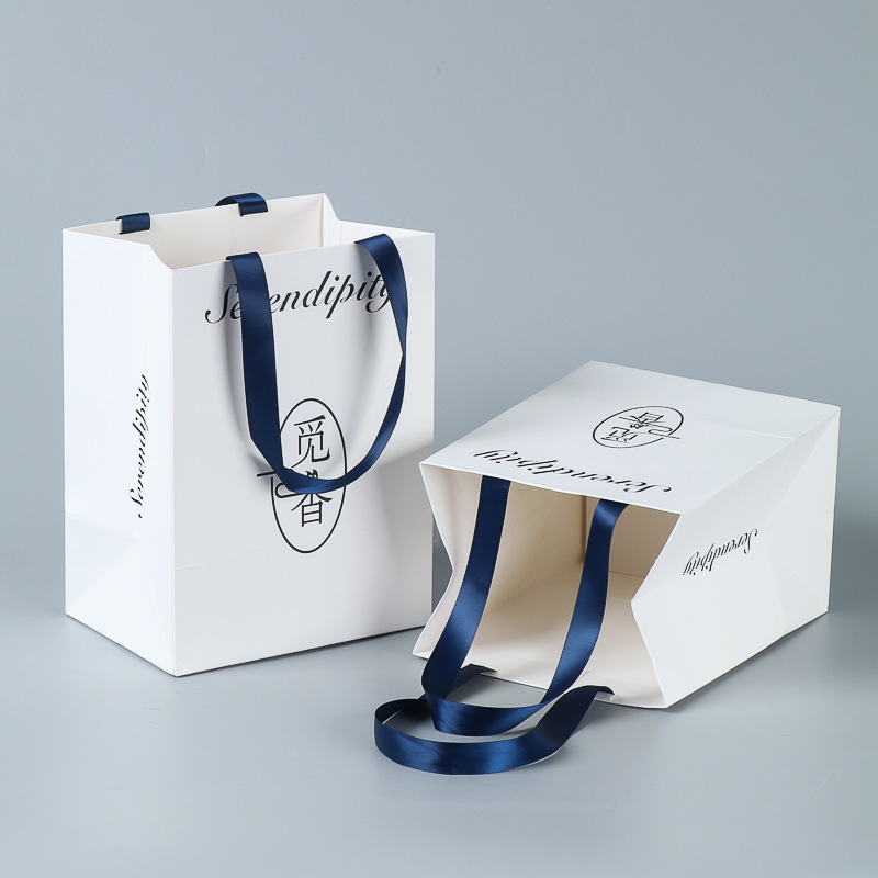  Custom Print Black Private Label Gift Paper Bags--YL-BAG0005