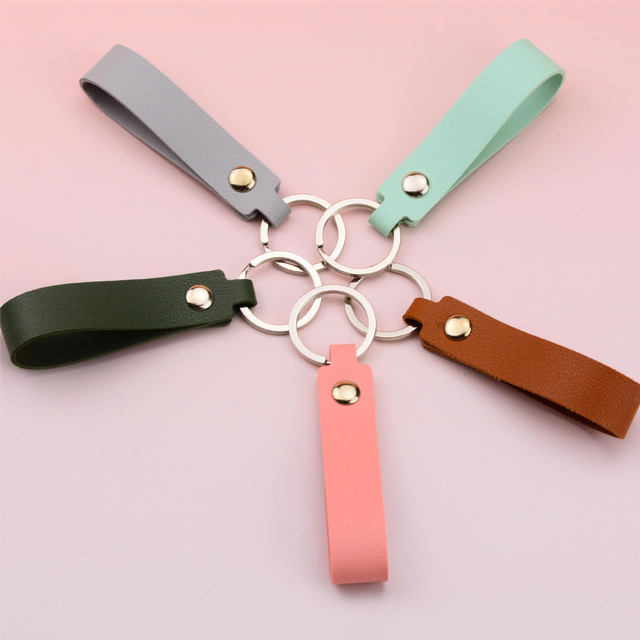 Leather Business Contracted Keyring Metal Small Pendant Accessories --LPAT0023
