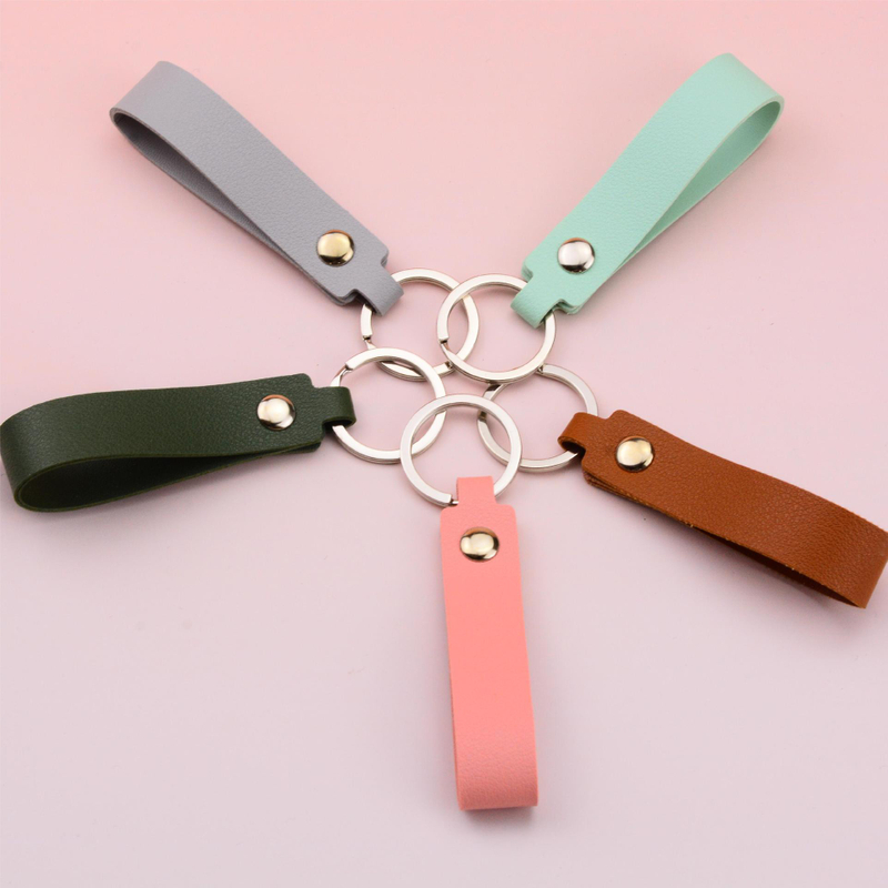 Leather Business Contracted Keyring Metal Small Pendant Accessories --LPAT0023