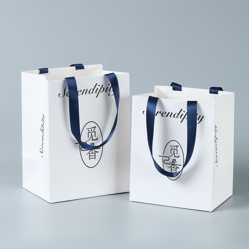  Custom Print Black Private Label Gift Paper Bags--YL-BAG0005