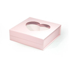 A5 Square Heart Shaped Gift Box with Ribbon And Clear Window-YL-Box0016