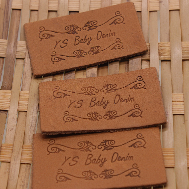 Custom Embroidery Leather Labels -LPAT0031