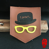 Garment Leather Labels 3D Embossed Brand Name Logo --LPAT0020