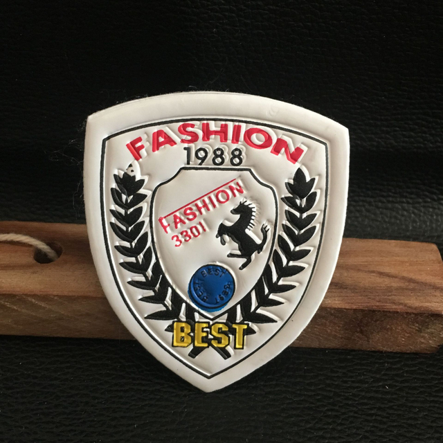 Custom Embossed Denim Iron on Patches--LPAT0028